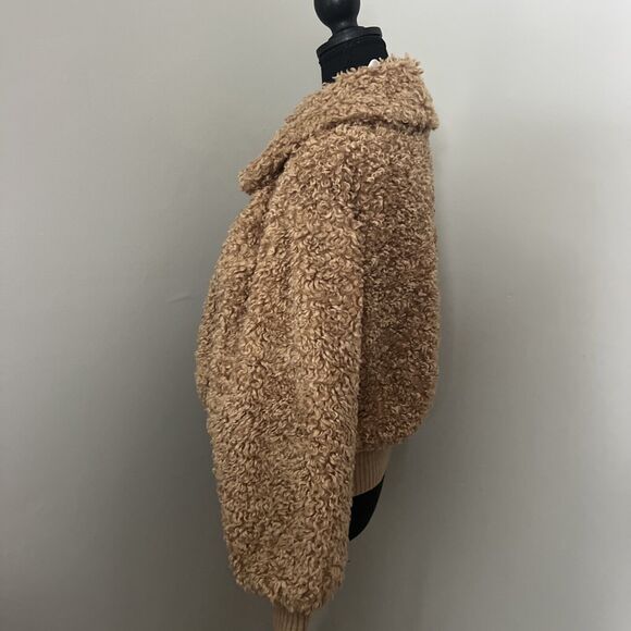 Rebecca Taylor La Vie Faux Shearling Jacket Bomber Jacket Size Medium - Picture 8 of 11